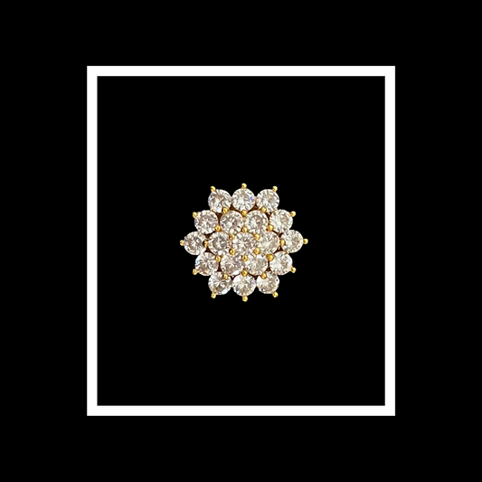 Gold starburst shoe charm with cubic zirconia detailing for the Chee Charm Mary Jane #gold