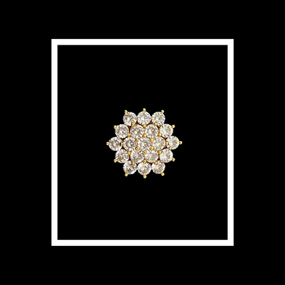 Gold starburst shoe charm with cubic zirconia detailing for the Chee Charm Mary Jane #gold