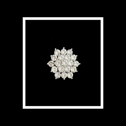 Silver starburst shoe charm with cubic zirconia detailing for the Chee Charm Mary Jane #silver