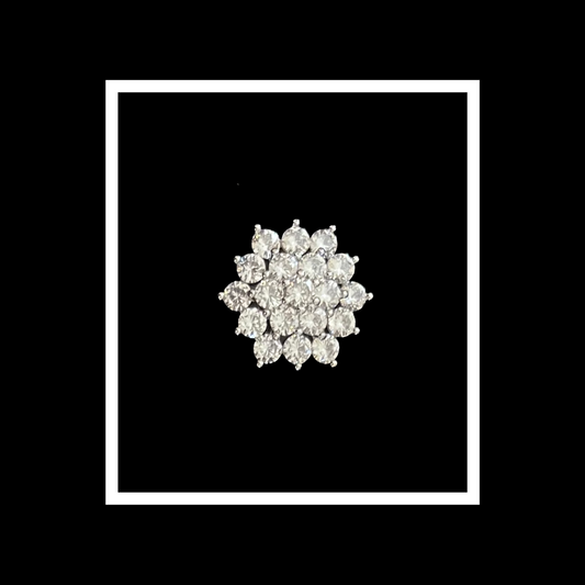 Silver starburst shoe charm with cubic zirconia detailing for the Chee Charm Mary Jane #silver
